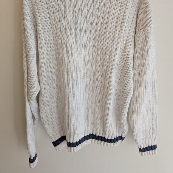 ⚓ GAP Nautical Knit Sweater – M White, Navy & Red - Picture 7 of 8